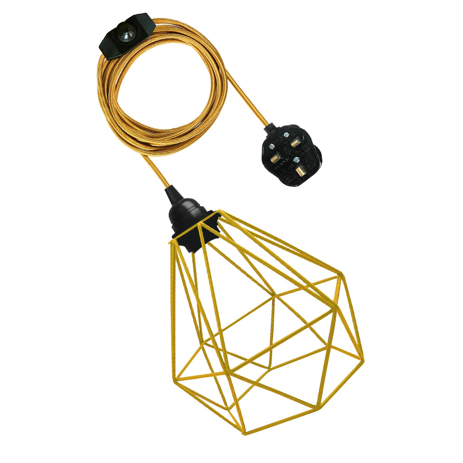 ellow geometric pendant light