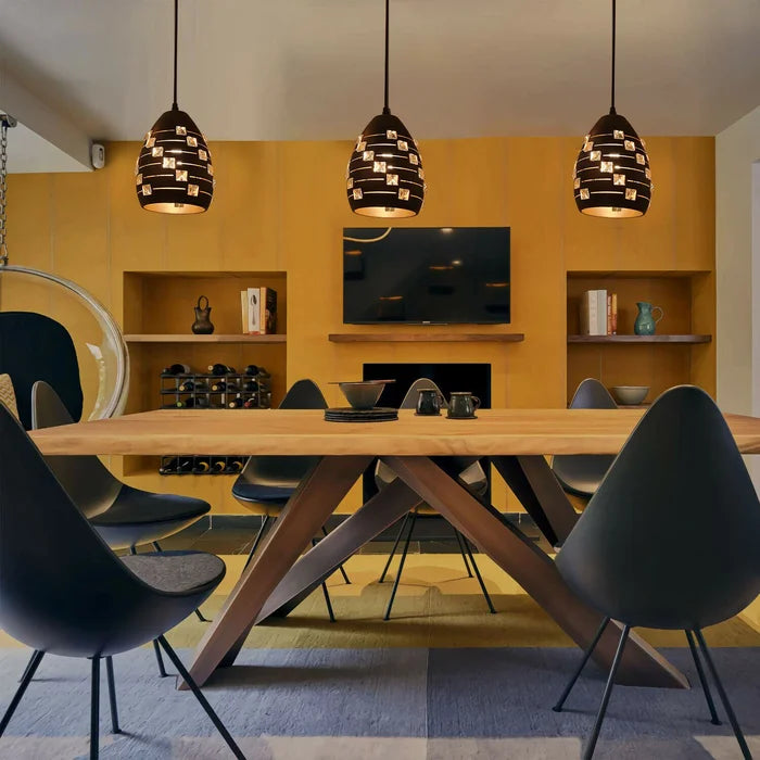 metal contemporary black pendant light