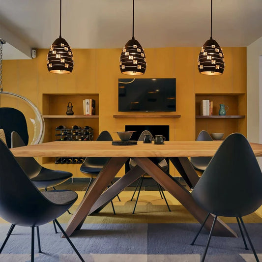 metal contemporary black pendant light