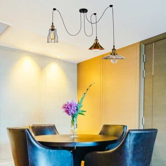 Vintage Retro Plafond Spider Hanglampen 2M ~1166 