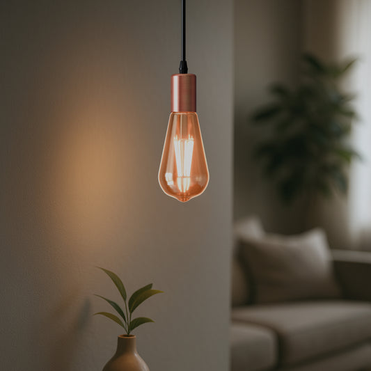 Vintage E27-fitting hanglampvoet koperen lamphouder plafondhanglampen~3640