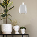 Retro Easy Fit lampenkap 13cm metalen E27 witte lampenkap~3895