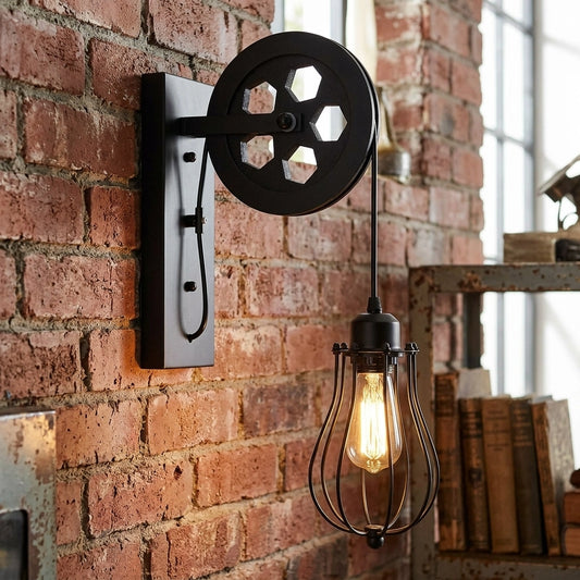 Vintage Pulley Wandlamp Retro Wandlamp Verlichting ~1212