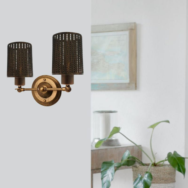 Moderne retro geborstelde koperen vintage industriële wandlampen, rustieke wandlamp, lampenkap, armatuur~2281