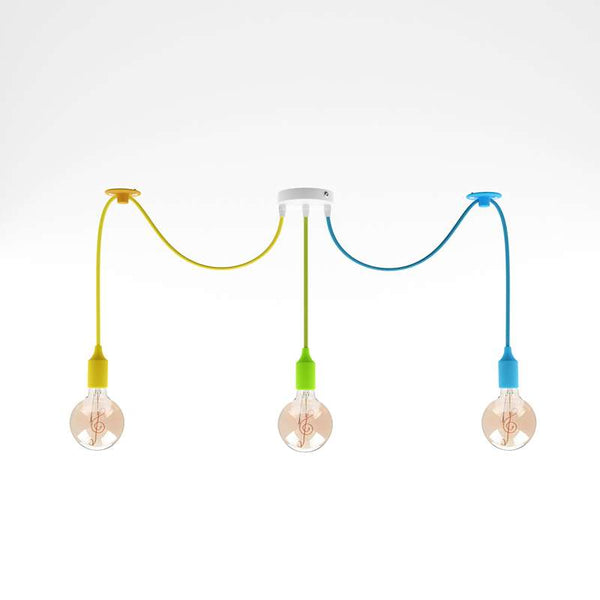 3-koppige Swag Spider hanglamp, meerdere kleuren~4659 – Met lamp