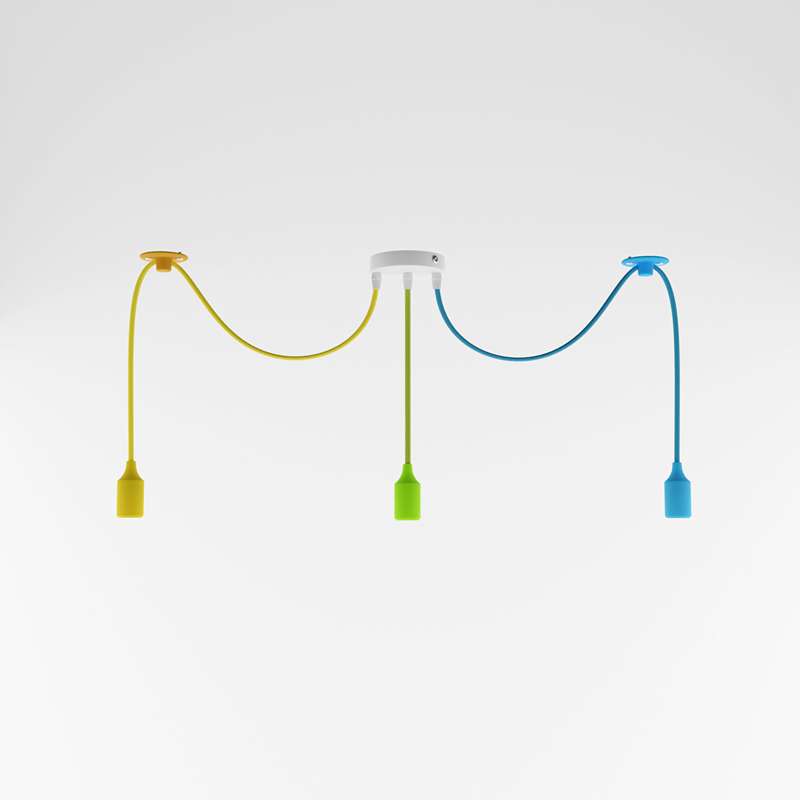 3 Head Spider shape Multiple Colour pendant Light Flex Swag Hook