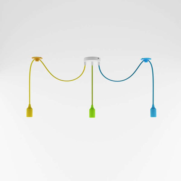 3-koppige Swag Spider hanglamp, meerdere kleuren~4659 – Zonder lamp