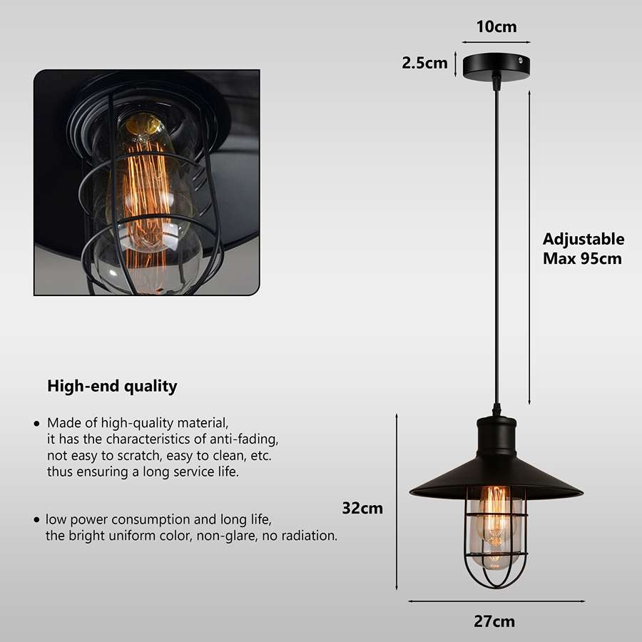 industrial hanging ceiling single pendant light