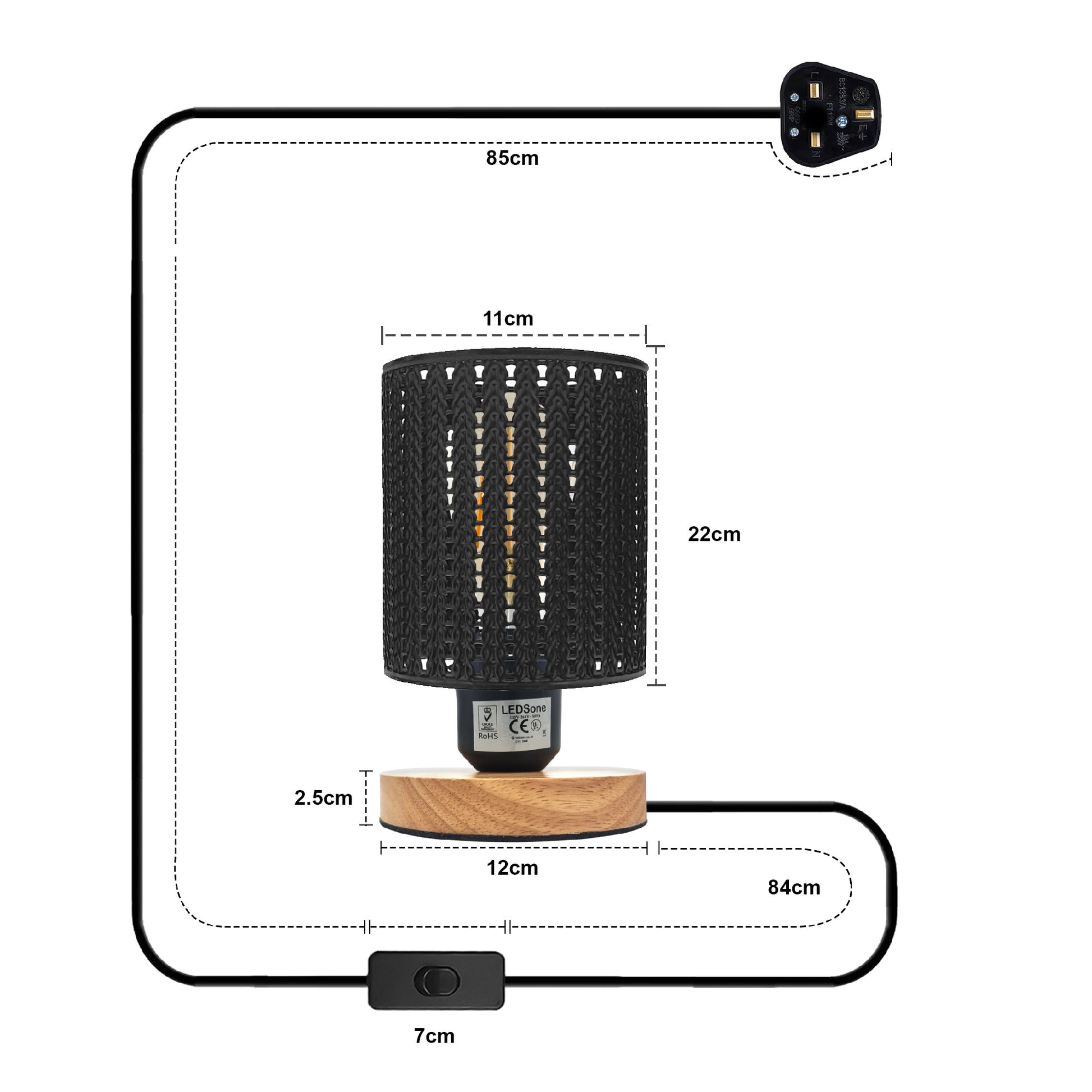 Wooden Base Table Lamps