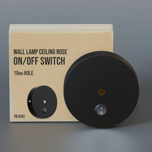 Switched ceiling rose for wall-mounted lamp UK