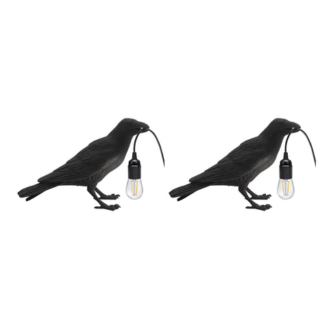 Vogel tafellamp zwart met gratis lamp~4780 