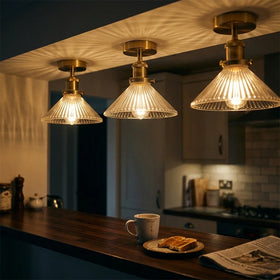 Franse gouden binnenplafondlamp van glas E27 hanglampverlichting~1610