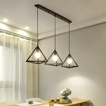 Pendant Light Shade Triangle Frame Style Metal