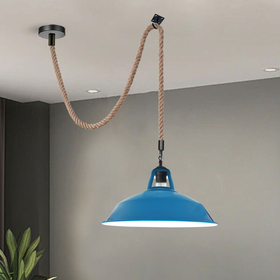 Vintage industriële metalen plafondhanglamp~5045
