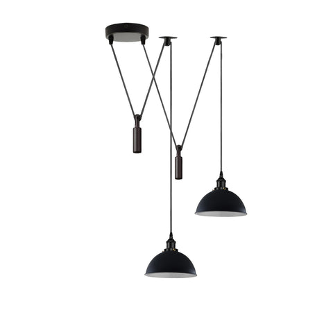 2 hoofdlampen plafond hanglamp verstelbare snoerkap~5034