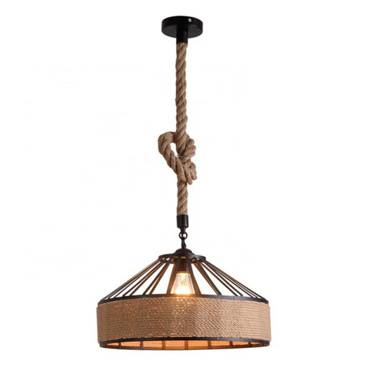 Retro Hemp Rope Pendant Light Adjustable Cable~6713