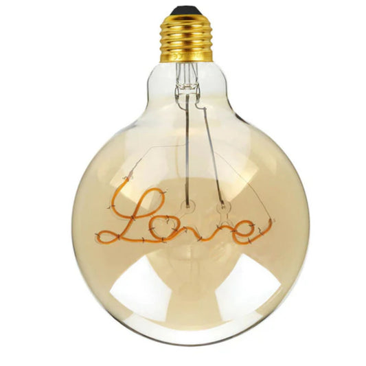 E27 LED-lamp G125 Love Filament Amberkleurige glazen bol Warm wit~1042