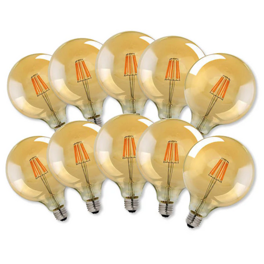 10 stuks G125 E27 8W dimbare bolvormige vintage LED-retrolamp~4165