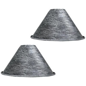 2 * Vintage metalen hanglampkappen plafondlampkap ~5852