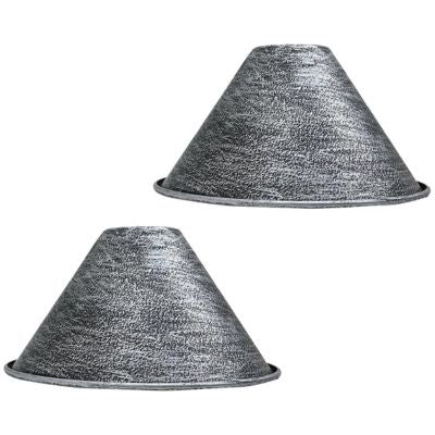 2 * Vintage metalen hanglampkappen plafondlampkap ~5852