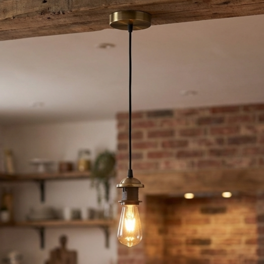 Verstelbare zwarte hanglamp – E27-fitting, snoer van 95 cm ~3134 