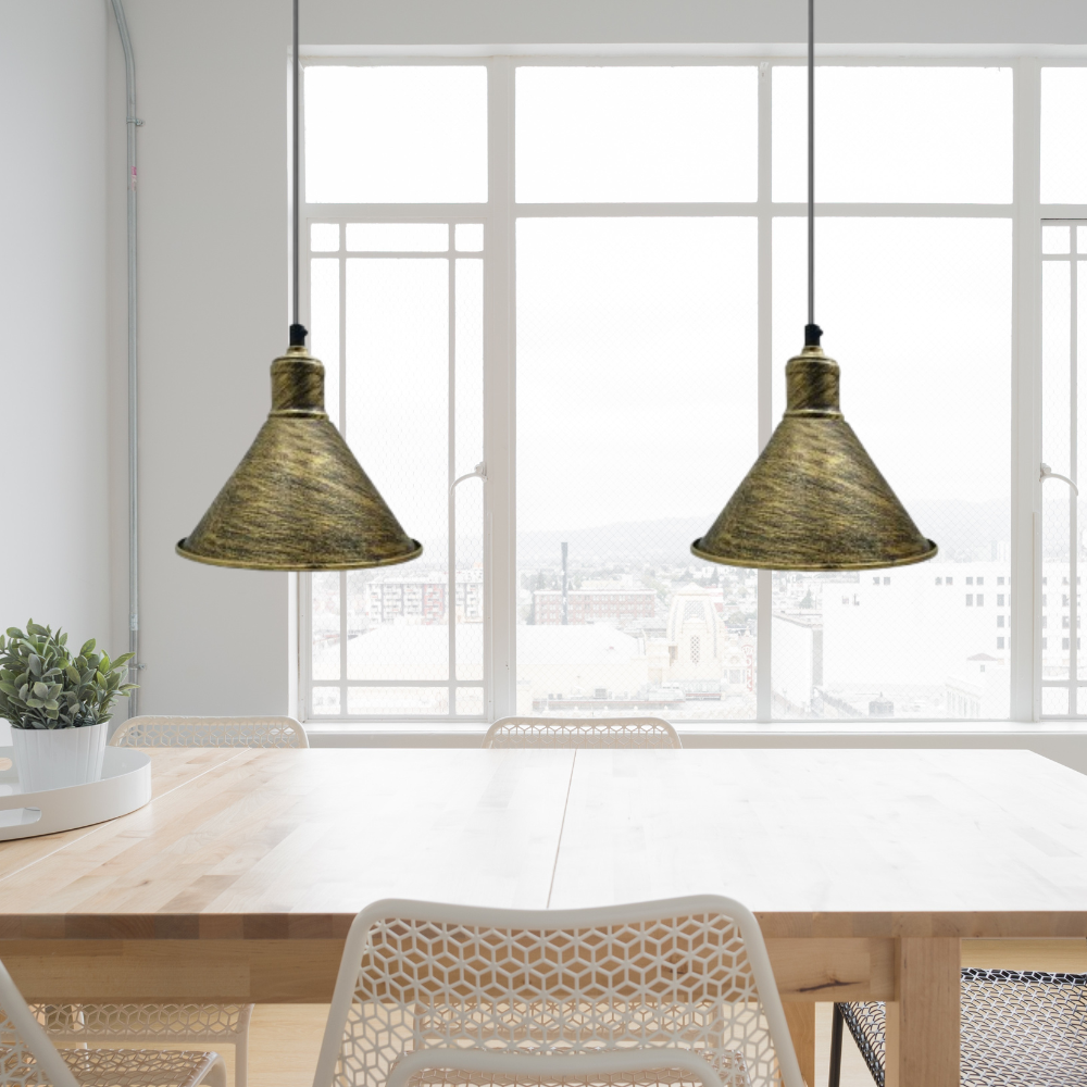 brushed brass metal ceiling pendant light 