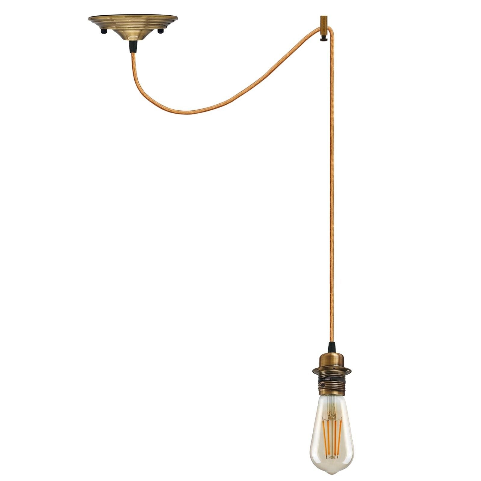 Vintage industrial rope ceiling light