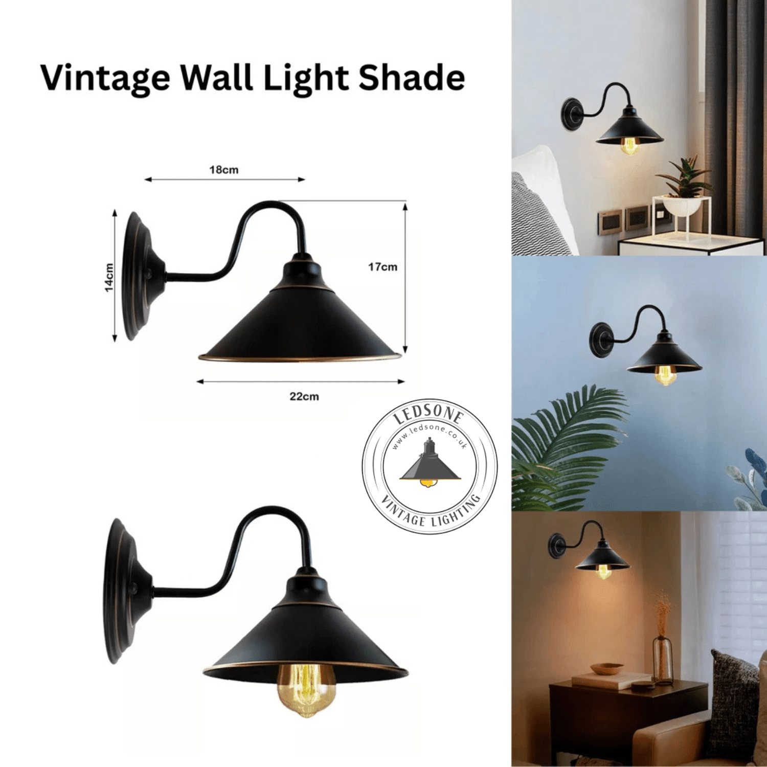 industrial wall lamp vintage metal wall light black wall sconce E27 wall fixture retro metal lamp