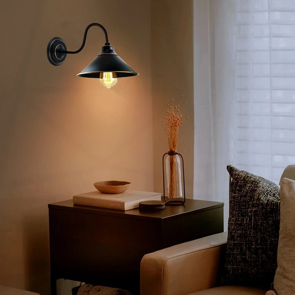 industrial wall lamp vintage metal wall light black wall sconce E27 wall fixture retro metal lamp UK