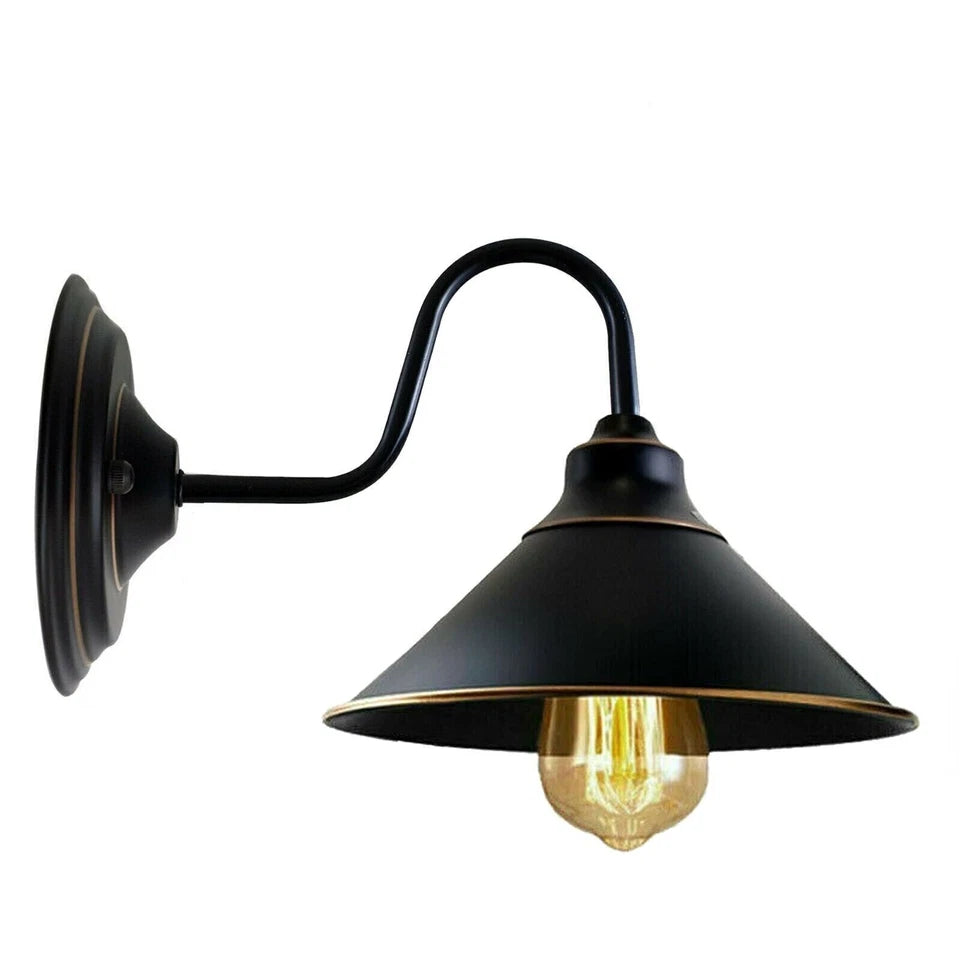 industrial wall lamp vintage metal wall light black wall sconce E27 wall fixture retro metal lamp