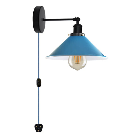 Plug-in wandlampen - E27 metalen wandlamp voor binnen in de slaapkamer ~2224