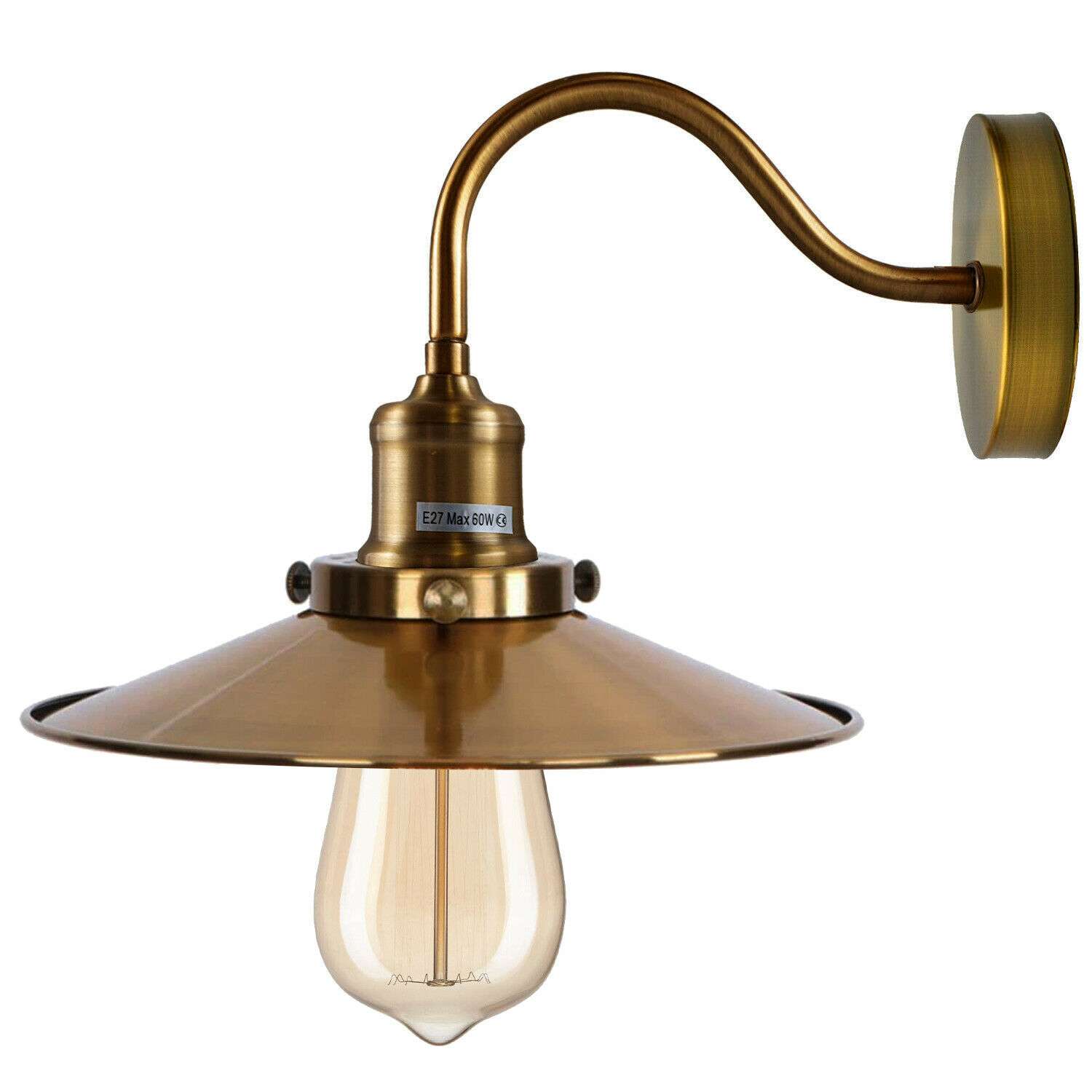 Wall lamp Wall sconce Wall light Flat ceiling light shade Lamp Shade Satin Nickel Lamp metal lamp shade wall sconce wall lights neck light picture lights for wall bathroom wall light lights for bedroom light shade lamp shade swan neck goose neck e27 wall lamp led light outdoor wall lights home decor light bathroom light fitting warm light bulb led bulb bedroom light shades vanity lights metal lampshade retro vintage industrial satin nickel wall sconce light flat lampshade