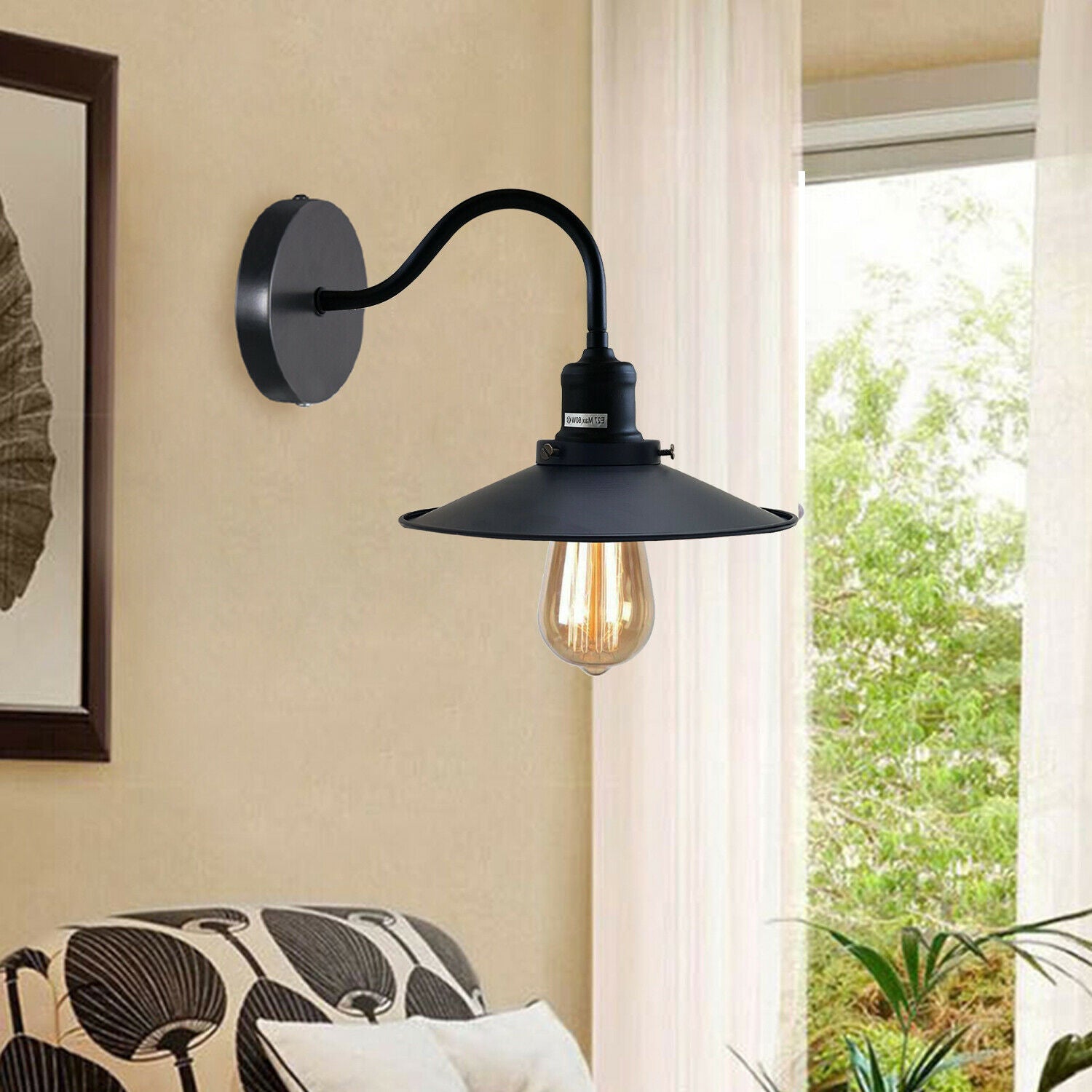 Wall lamp Wall sconce Wall light Flat ceiling light shade Lamp Shade Satin Nickel Lamp metal lamp shade wall sconce wall lights neck light picture lights for wall bathroom wall light lights for bedroom light shade lamp shade swan neck goose neck e27 wall lamp led light outdoor wall lights home decor light bathroom light fitting warm light bulb led bulb bedroom light shades vanity lights metal lampshade retro vintage industrial satin nickel wall sconce light flat lampshade