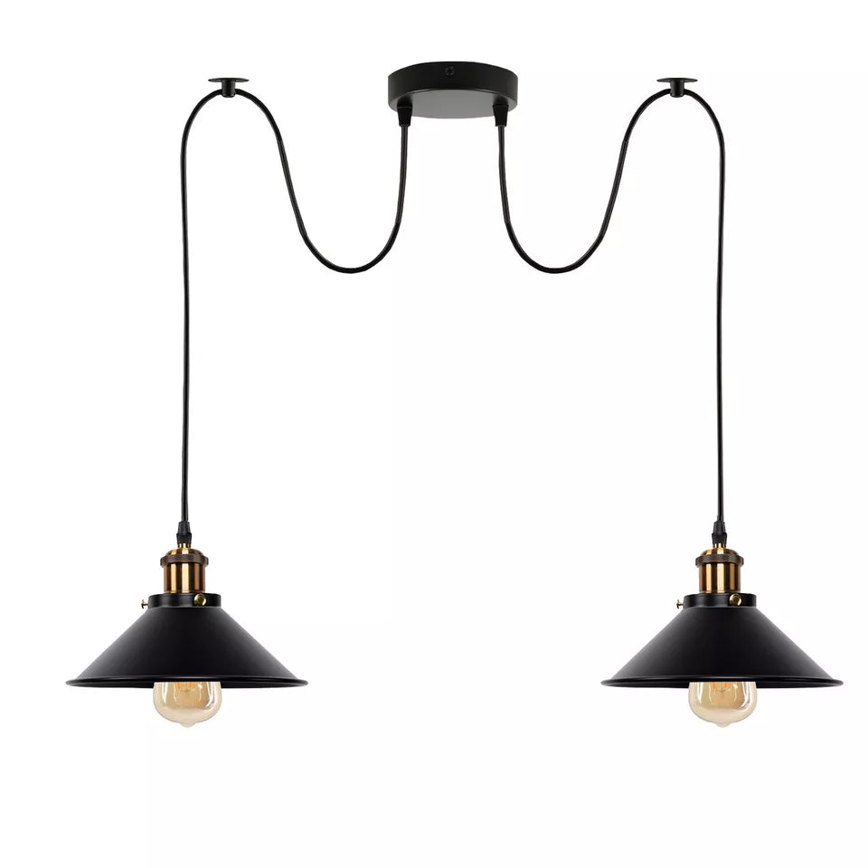 Industrial Vintage Pendant Lamp with Adjustable Height
