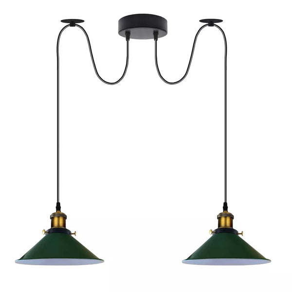 2-weg industriële plafond hanglamp ~ 3508  – Green / Ja