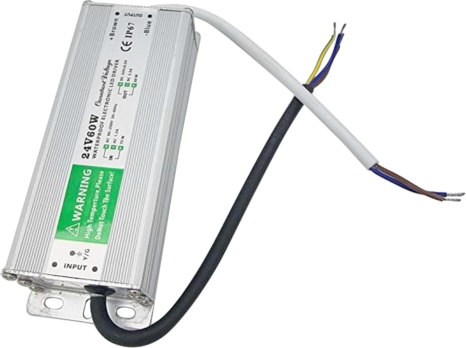 Constant Voltage Power Supply LED Driver Waterproof 24V 60W LED driver power supply transformer IP67 aluminium alloy casing constant voltage for LED strip lights bulbs CCTV and outdoor lighting