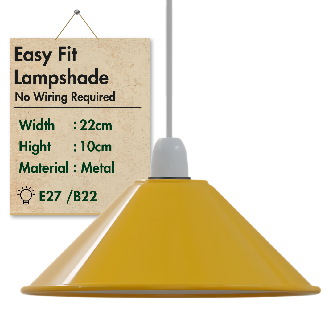 Vintage Metal Cone shaped Pendant light Lamp Shade