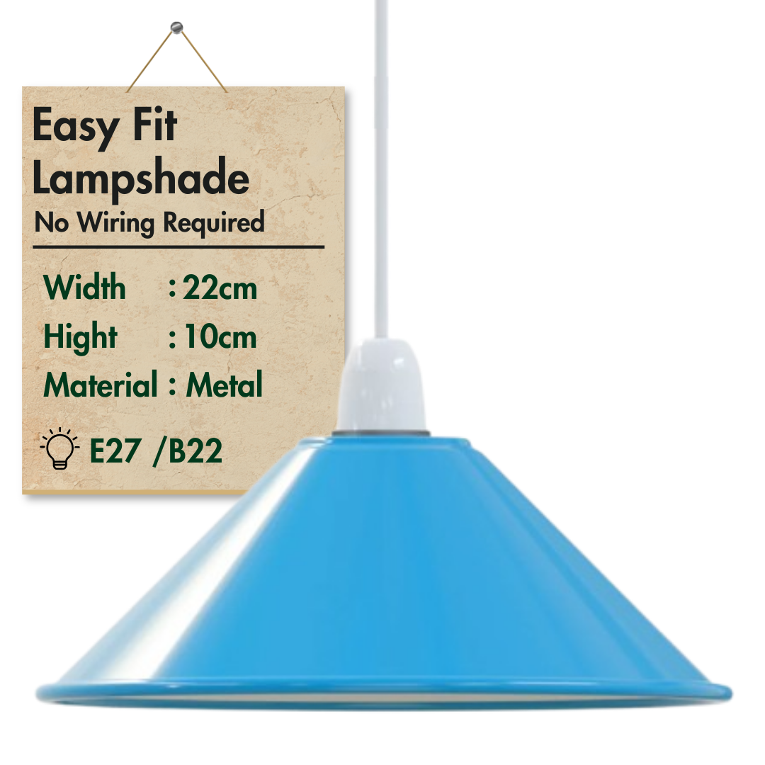 Vintage Metal Cone shaped Pendant light Lamp Shade