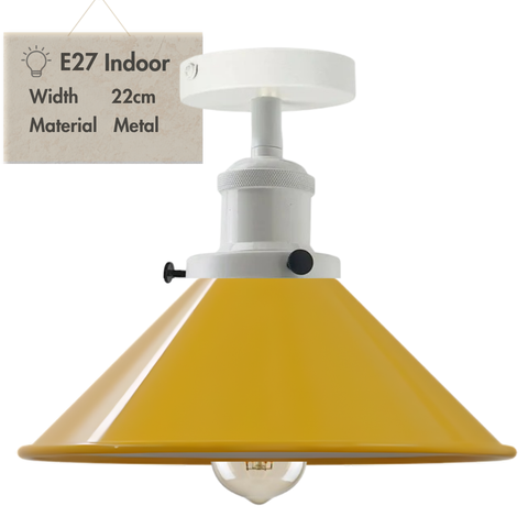 E27 Metal Semi Flush Mount Ceiling Light ~6170