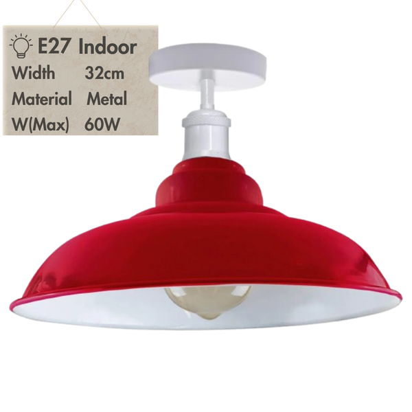 Semi Flush Mount Ceiling Light ~6172 – Red / No