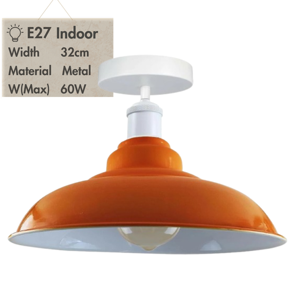 Semi Flush Mount Ceiling Light ~6172 – Orange / No