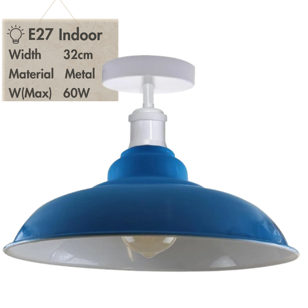 Semi Flush Mount Ceiling Light ~6172 – Blue / No