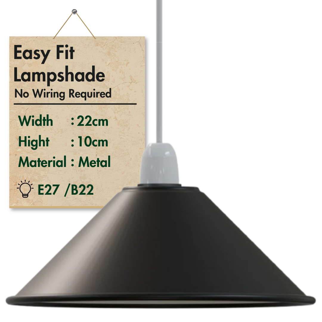 Vintage Metal Cone shaped Pendant light Lamp Shade