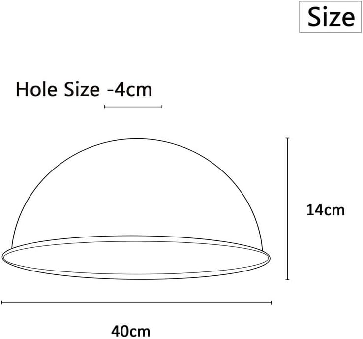 Measurement chart of a dome-shaped object with dimensions labeled.