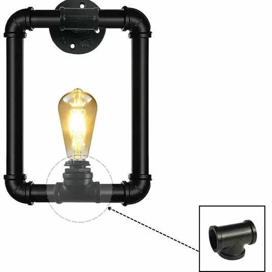 3/4 BSP SMEEDELIJKE IJZEREN PIJP ZWART GEVERFDE T-STUK MET MOER PIJPLEIDING~4528