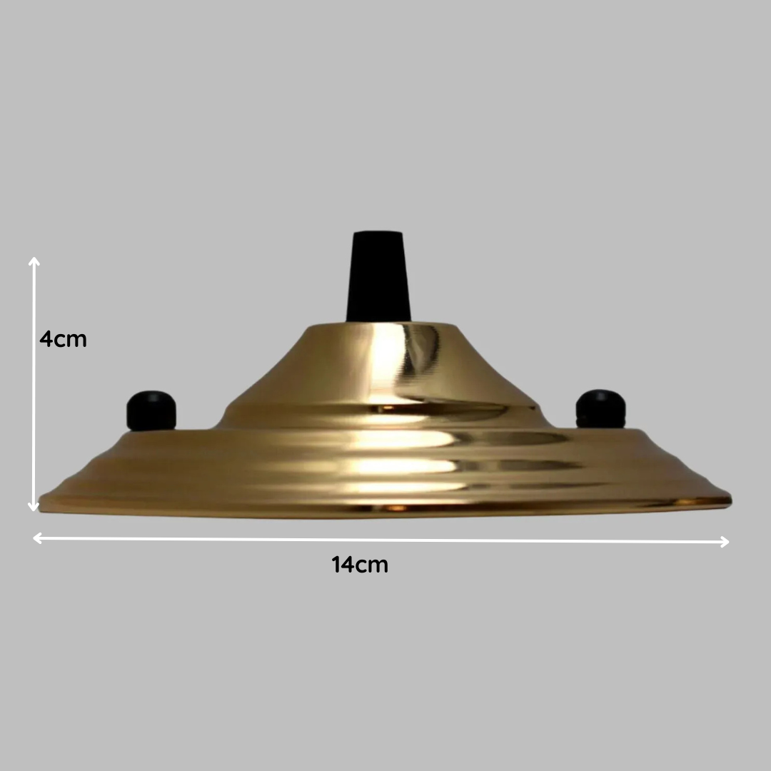 Gold metal stand with dimensions