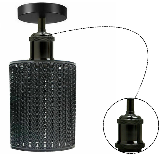 Vintage stijl antieke E27 metalen lampenhouder ~4920