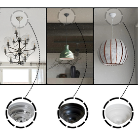 Plafondrozet voor metalen plaatlamp ~5527