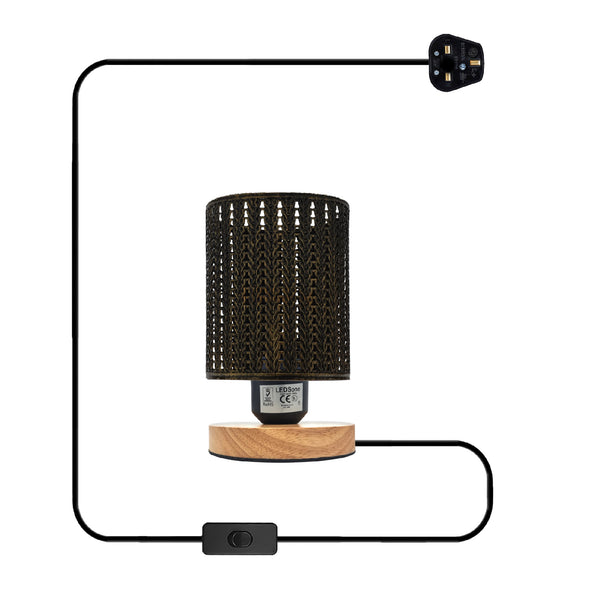 Cage Hal Tafellampen~5358 – Geborsteld messing / Nee