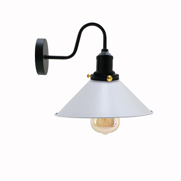 Vintage industriële wandlamp ~ 3487 – Wit